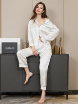 [Vit] SilkSilky-SE Long Sleeve Lapel Collar Dam Pyjama 001