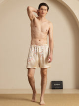 [Champagne] SilkSilky-SE 19Momme Mens Sleep Bottoms 007