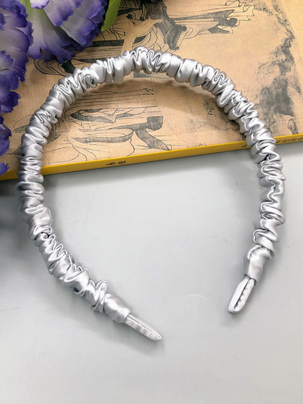[Silver] SilkSilky-SE 19Momme Rent Silke Scrunchie 002