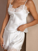 [Vit] SilkSilky-SE Spaghetti Strap V Neck Camisole Set 004