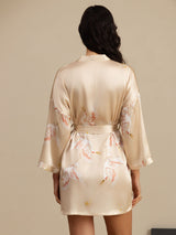 [Champagne] SilkSilky-SE 3/4 Sleeve Dam Morgonrock 002