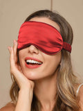 SilkSilky-SE 19Momme Rent Silke Eye Mask Mörkröd 001