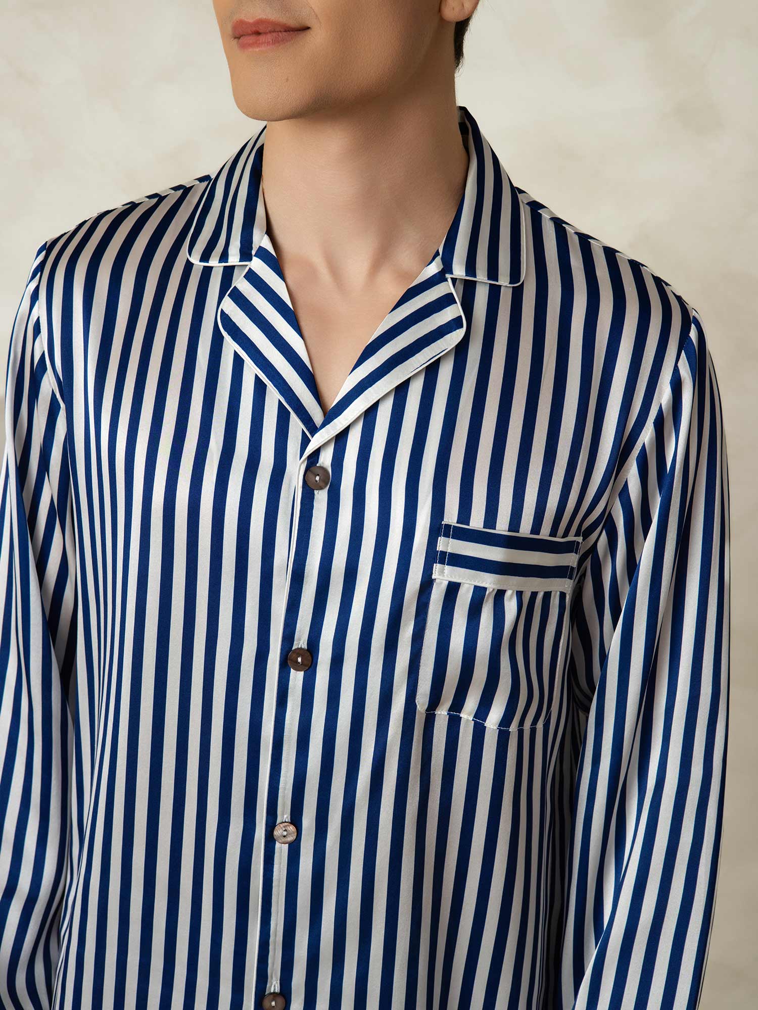 [Marin Rand] SilkSilky-SE 19Momme Rent Silke Mens Pajamas 006