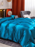 SilkSilky SE 19Momme Rent Silke Duvet Cover Kungsblått 004