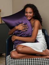 [Mörklila] SilkSilky-SE 30Momme Rent Silke Pillowcase 002