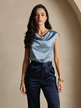 [Mörkblå] SilkSilky-SE 19Momme Silke Womens Pants 009