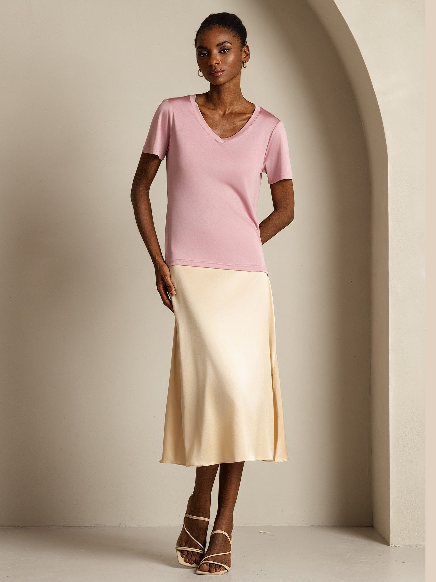 [BlekMauve] SilkSilky-SE Rent Silke Womens T-Shirt 009