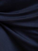 [Mörkblå] SilkSilky-SE Short Sleeve Round Neck Dam Loungekläder 005