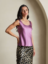 [Mörklila] SilkSilky-SE Sleeveless Cami Toppar 006