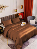 SilkSilky SE 19Momme Rent Silke Bedding Set Kaffe 001