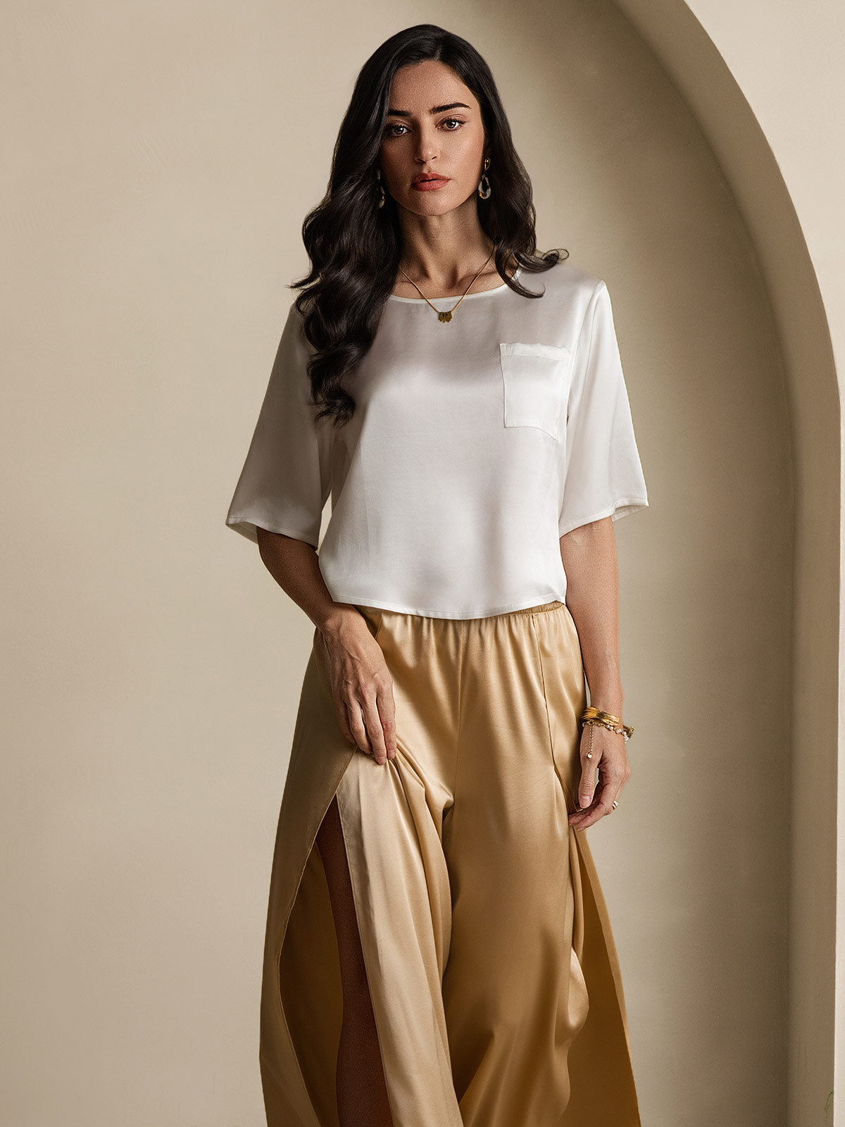[Vit] SilkSilky-SE Rent Silke Womens T-Shirt 007