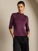 [Lila] SilkSilky-SE Rent Silke Womens T-Shirt 006