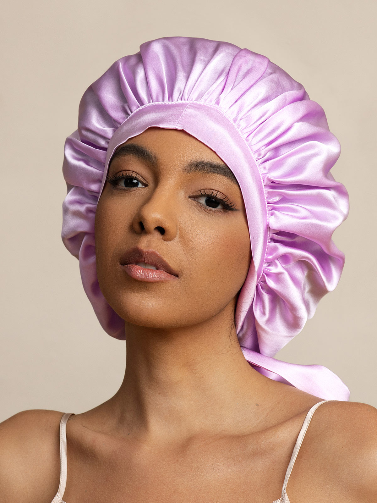[Lavendel] SilkSilky-SE Rent Silke Sleep Cap 001