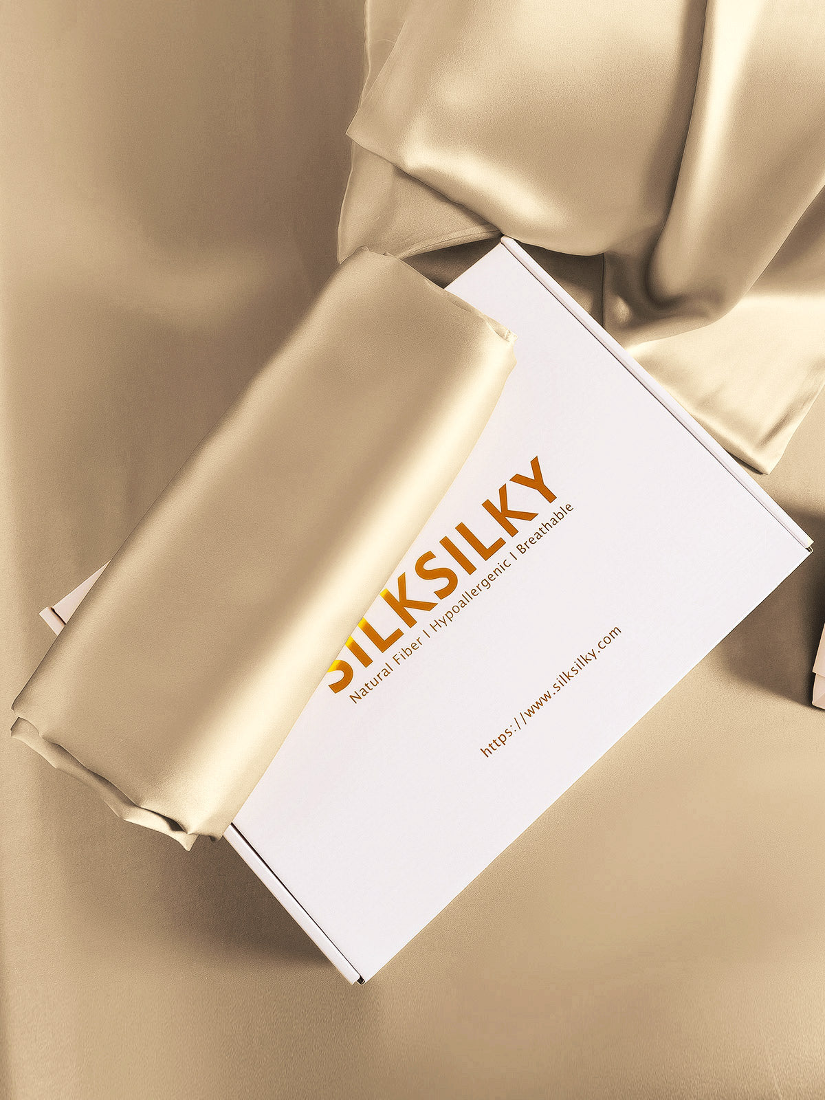 [Beige] SilkSilky-SE 22Momme Rent Silke Pillowcase 005