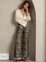 [Leopard] SilkSilky-SE 19Momme Silke Womens Pants 005,
