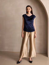 [Champagne] SilkSilky-SE 19Momme Silke Womens Pants 008,