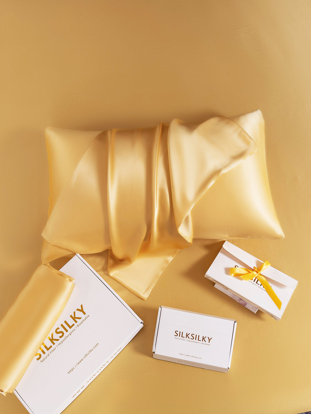 [Champagne] SilkSilky-SE 19Momme Rent Silke Pillowcase 006