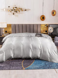 SilkSilky SE 19Momme Rent Silke Duvet Cover Silver 003