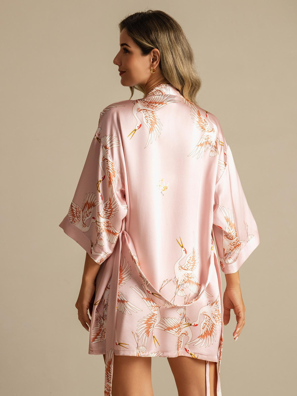 [Rosa] SilkSilky-SE 3/4 Sleeve Dam Morgonrock 002