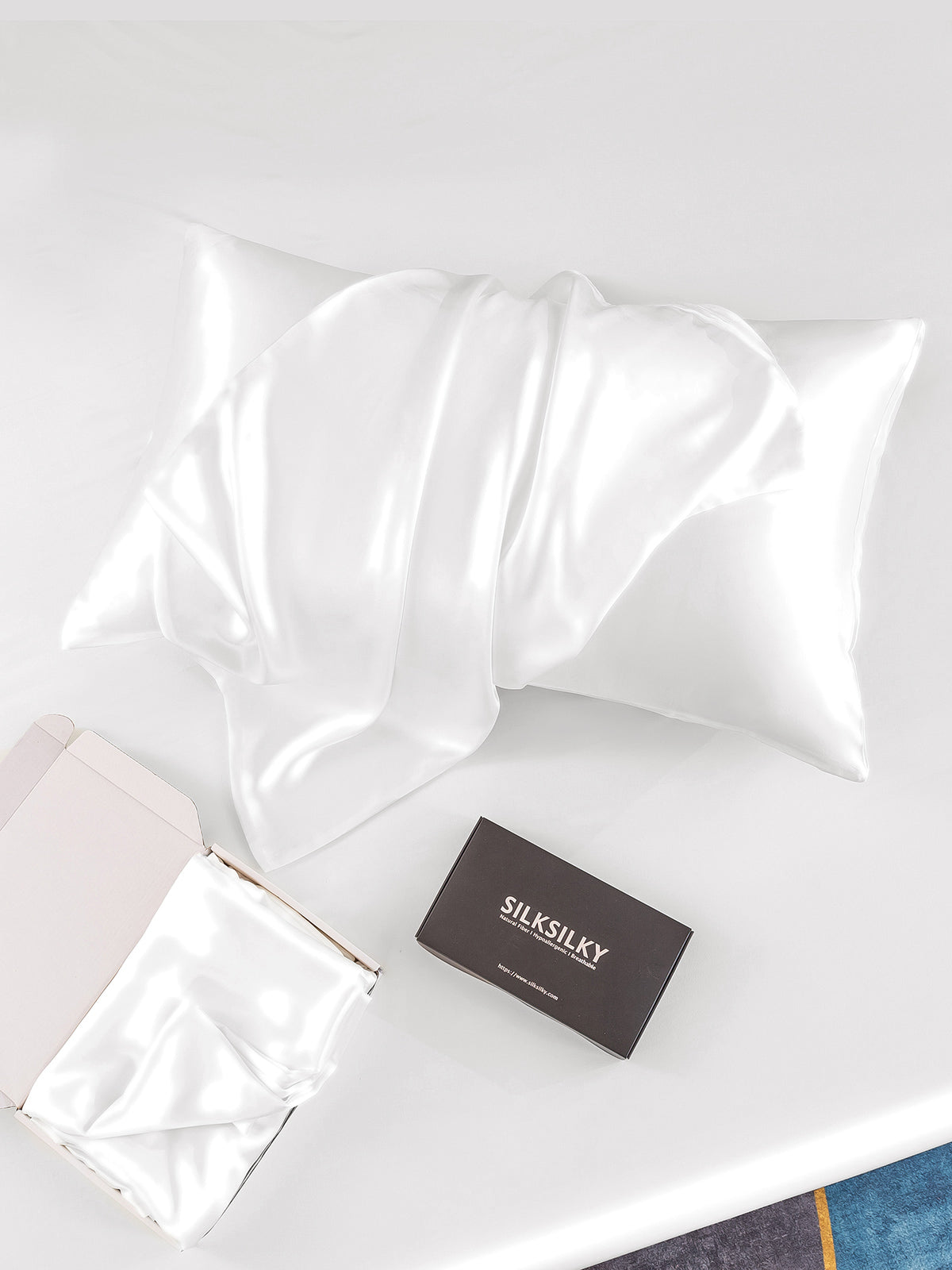 SilkSilky-SE 30Momme Rent Silke Pillowcase Vit 005