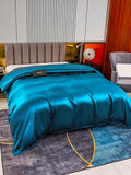 SilkSilky SE 22Momme Rent Silke Duvet Cover Kungsblått 002