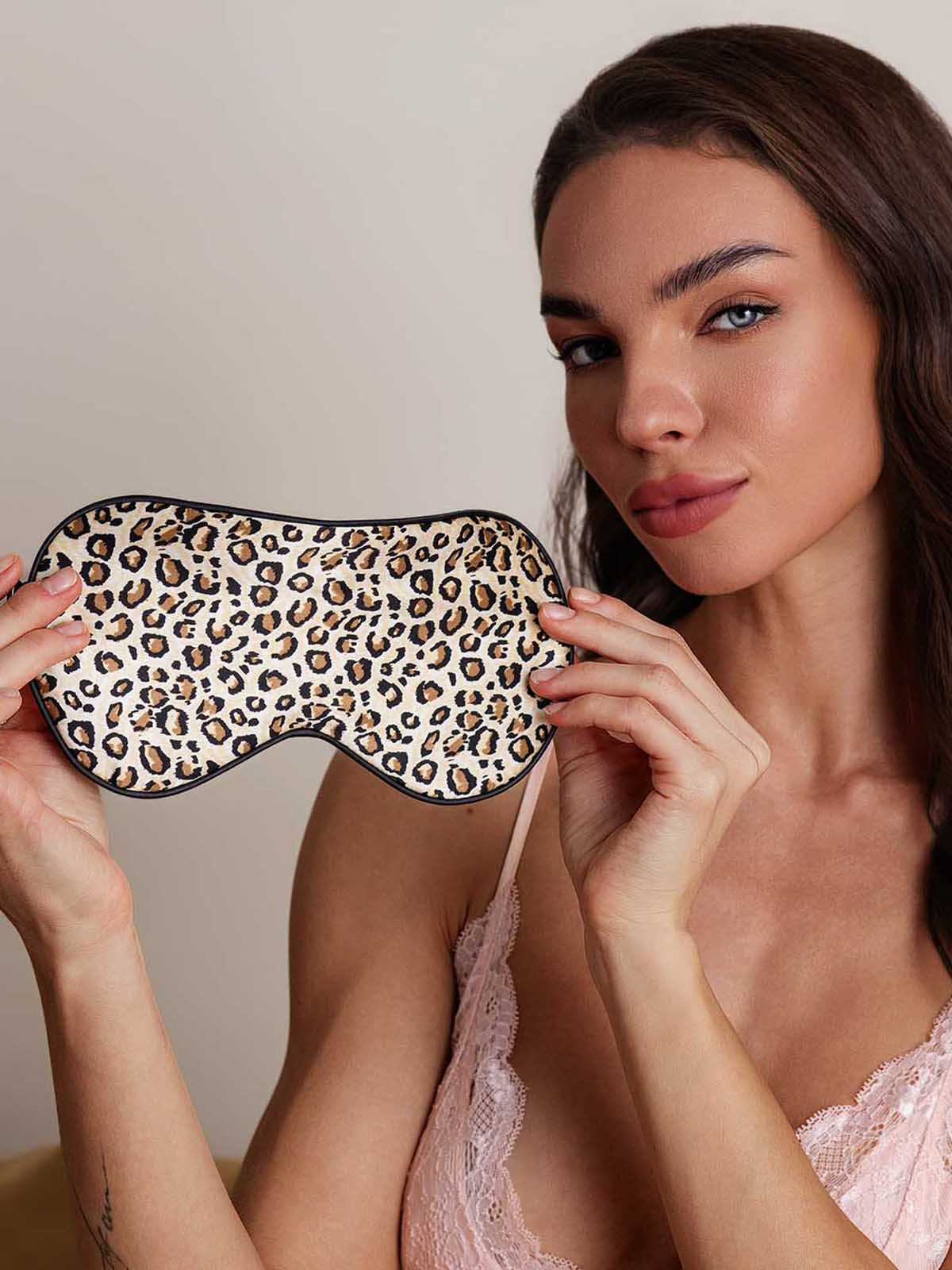 [Leopard] SilkSilky-SE 19Momme Rent Silke Eye Mask 004
