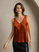 [Kola] SilkSilky-SE Sleeveless V Neck Cami Toppar 001