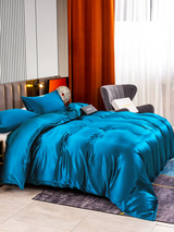 [Kungsblått] SilkSilky-SE 22Momme Rent Silke Bedding Set 003,