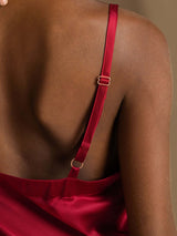 [Vin] SilkSilky-SE Spaghetti Strap V Neck Klänning 005