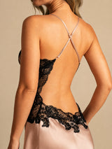 [Toscana] SilkSilky-SE Spaghetti Strap V Neck Nattlinne 003