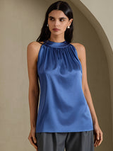 [Äkta Petrol] SilkSilky-SE Sleeveless Halter Dam T-Shirt 001