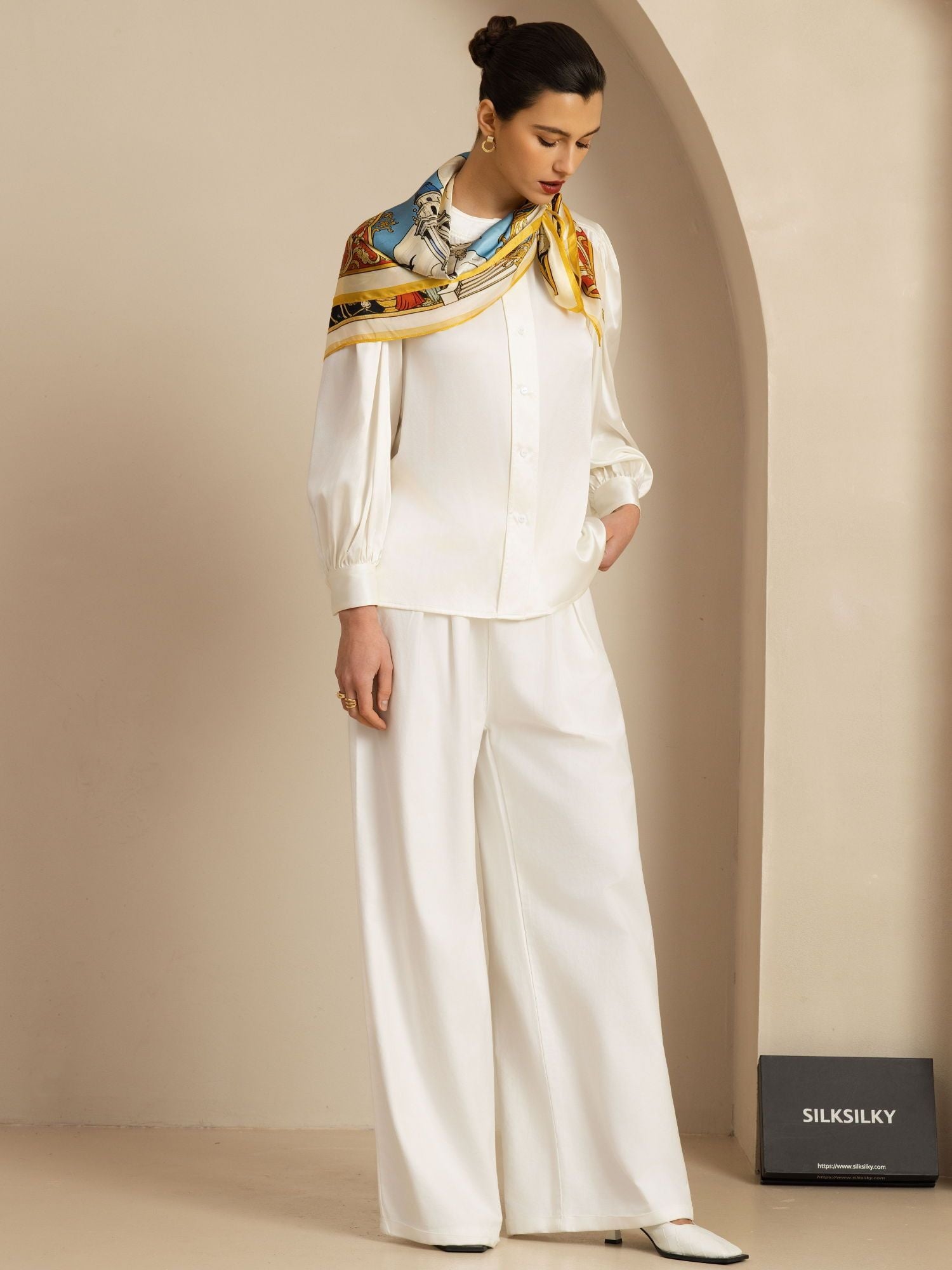 [P107] SilkSilky-SE Pure Silk Scarf 004