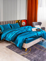 [Kungsblått] SilkSilky-SE 22Momme Rent Silke Bedding Set 003,