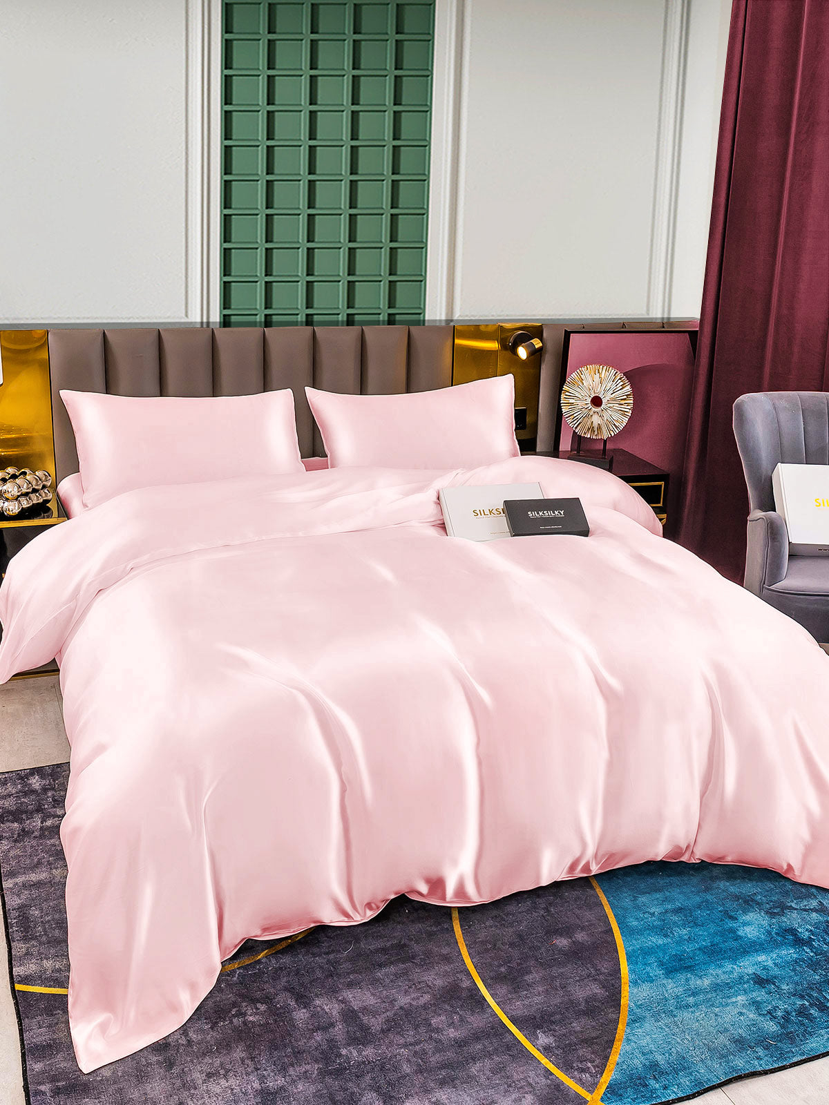 [Rosa] SilkSilky-SE 25Momme Rent Silke Bedding Set 005
