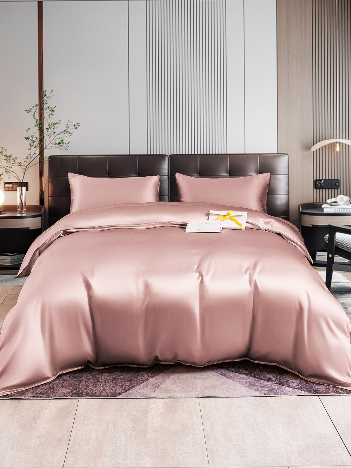 [Persikohud] SilkSilky-SE 22Momme Rent Silke Bedding Set 001,