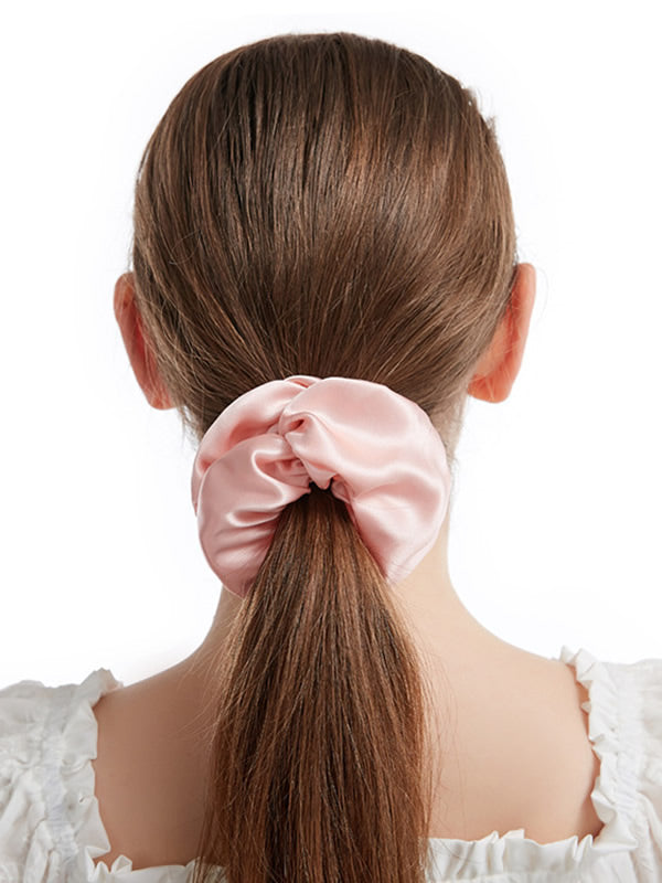 SilkSilky-SE 19Momme Rent Silke Scrunchie Ljusrosa 003