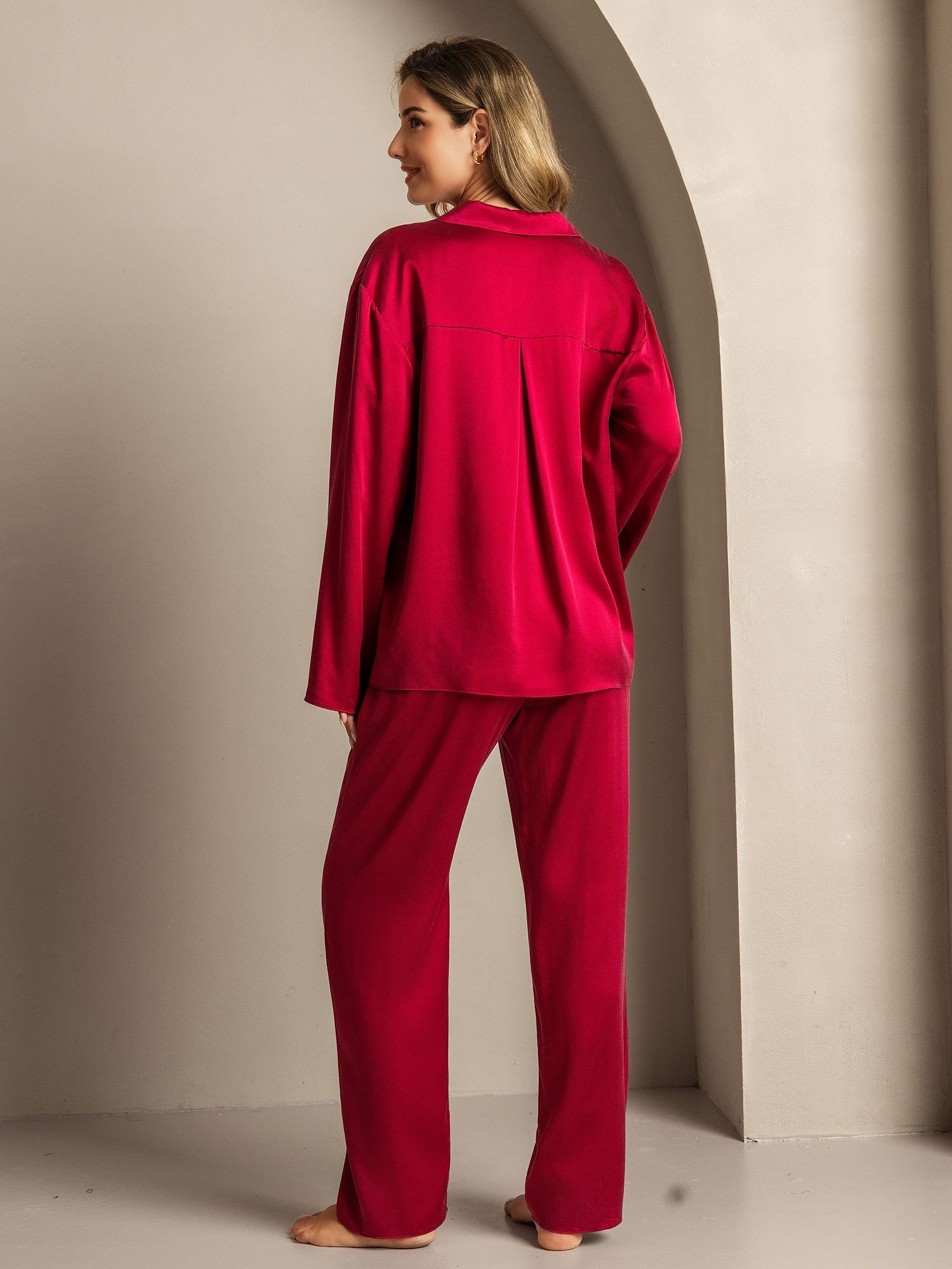 [Vin] SilkSilky-SE 19Momme Silke Skårad Dam Pyjama 002