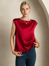 [Vin] SilkSilky-SE Cap Sleeve Round Neck Dam T-Shirt 005