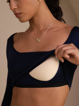[Mörkblå] SilkSilky-SE Long Sleeve Womens T-Shirt 005
