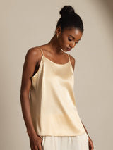 [Champagne] SilkSilky-SE Spaghetti Strap Cami Toppar 004