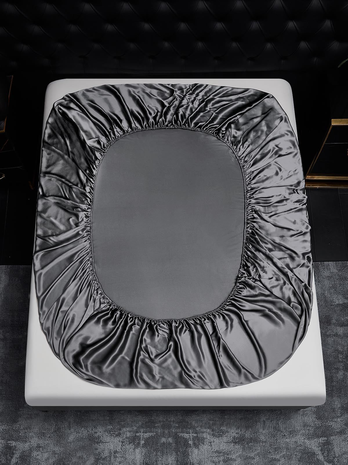[Mörkgrå] SilkSilky-SE 19Momme Rent Silke Bedding Set 003