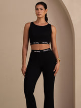 [Svart] SilkSilky-SE Sleeveless Crew Neck Women's Outfit Sets 003