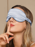 SilkSilky-SE 19Momme Rent Silke Eye Mask Ljusblå 003