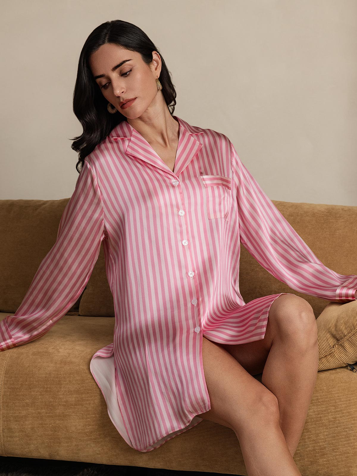 [Rosa] SilkSilky-SE Rent Silke Nightshirt 008