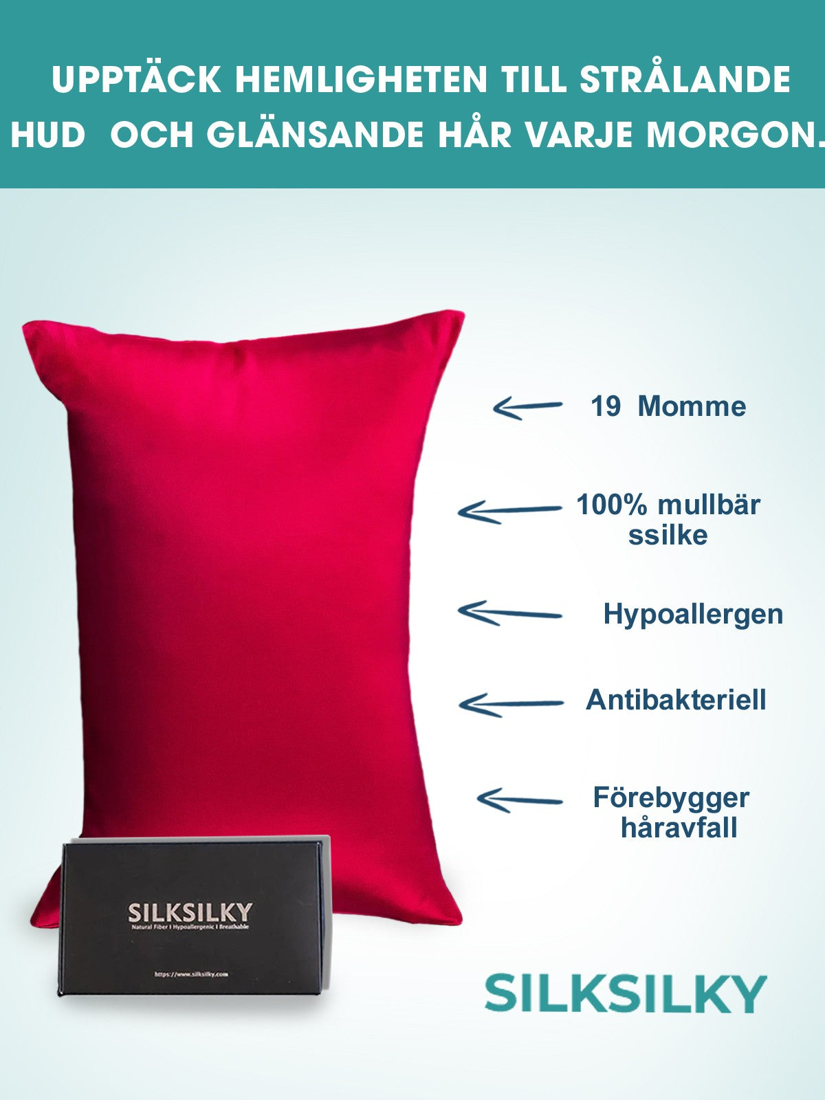 SilkSilky-SE 19Momme Rent Silke Pillowcase Vin 003