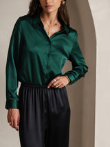 [Svart] SilkSilky-SE 19Momme Silke Womens Pants 008,