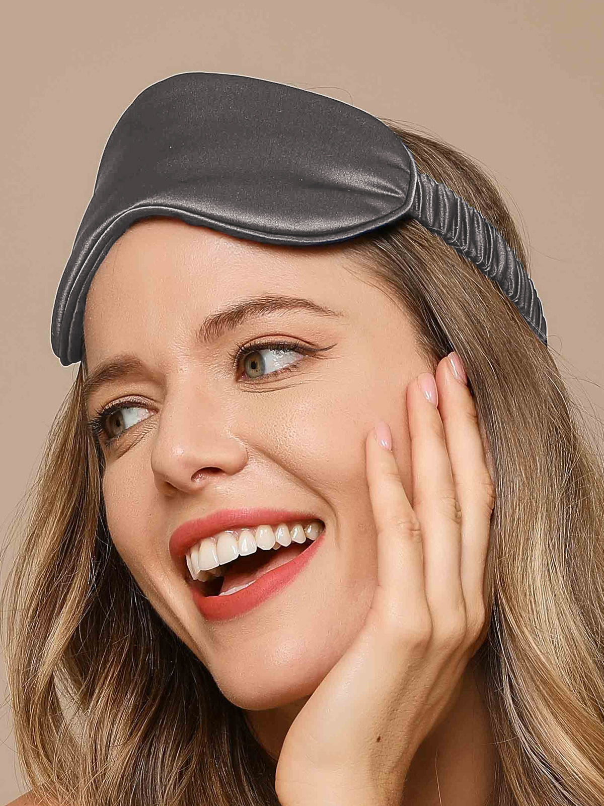 [Mörkgrå] SilkSilky-SE Ögonmask 004