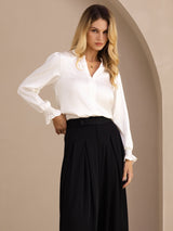 [Vit] SilkSilky-SE Long Sleeve Damblusar 004