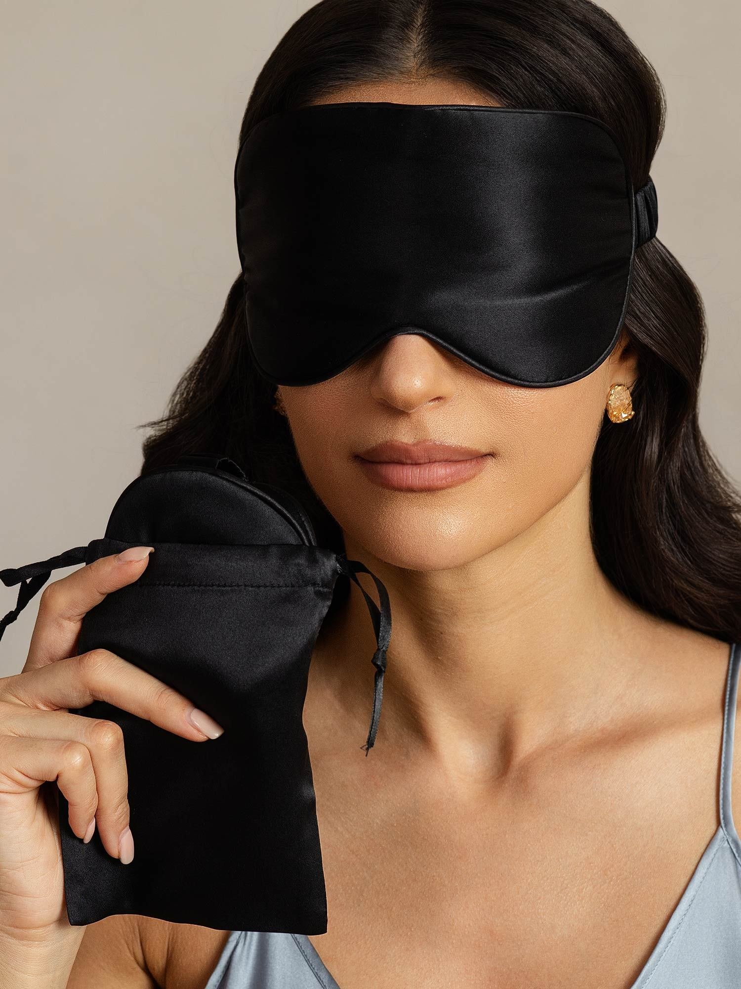 [Svart] SilkSilky-SE Rent Silke Eye Mask 006
