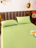 SilkSilky SE 19Momme Rent Silke Bedding Set Mintgrön 003